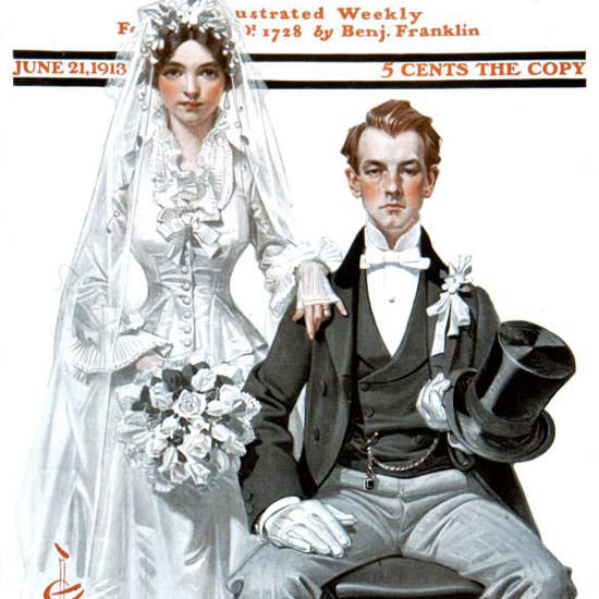 JC Leyendecker Saturday Evening Post Couple 1913_06_21 Copyright crop | Best of 1891-1919 Ad and Cover Art