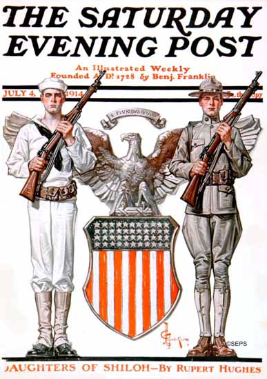 JC Leyendecker Saturday Evening Post E Pluribus Unum 1914_07_04 | The Saturday Evening Post Graphic Art Covers 1892-1930