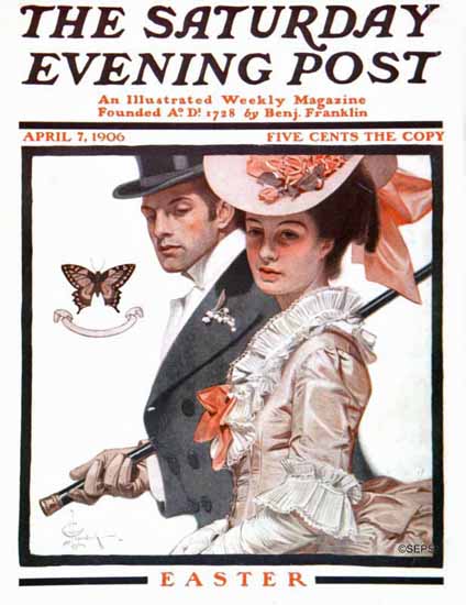 JC Leyendecker Saturday Evening Post Easter 1906_04_07 | The Saturday Evening Post Graphic Art Covers 1892-1930