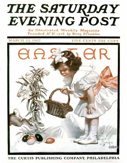 JC Leyendecker Saturday Evening Post Easter 1907_03_23 | The Saturday Evening Post Graphic Art Covers 1892-1930