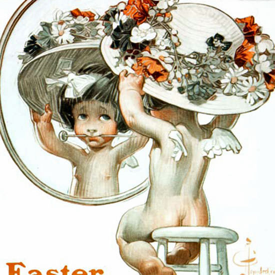 JC Leyendecker Saturday Evening Post Easter 1910_03_26 Copyright crop | Best of 1891-1919 Ad and Cover Art