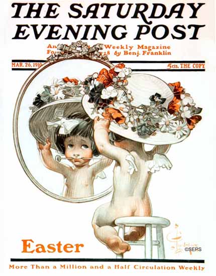 JC Leyendecker Saturday Evening Post Easter 1910_03_26 | The Saturday Evening Post Graphic Art Covers 1892-1930