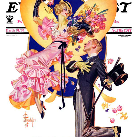 JC Leyendecker Saturday Evening Post Easter 1934_03_31 Copyright crop | Best of 1930s Ad and Cover Art