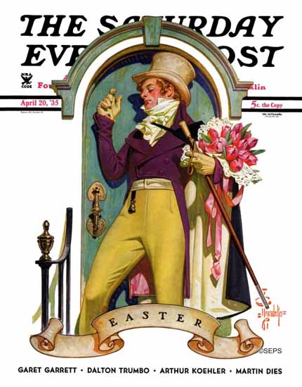 JC Leyendecker Saturday Evening Post Easter Bouquet 1935_04_20 | Mad ...