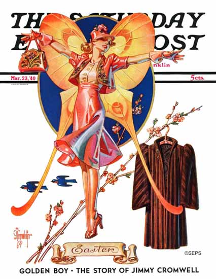 JC Leyendecker Saturday Evening Post Easter Fashion 1940_03_23 | The Saturday Evening Post Graphic Art Covers 1931-1969