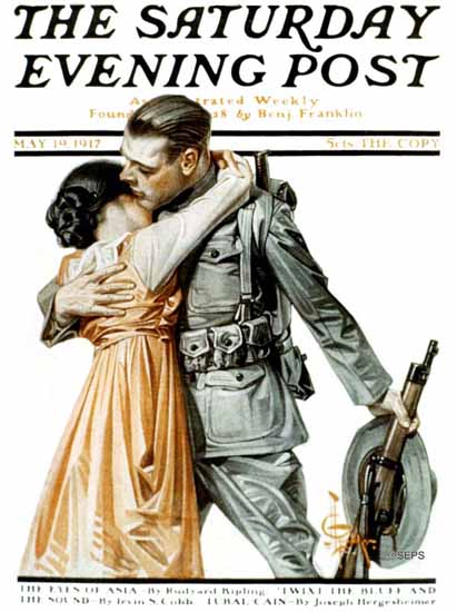 JC Leyendecker Saturday Evening Post Goosbye 1917_05_19 | The Saturday Evening Post Graphic Art Covers 1892-1930