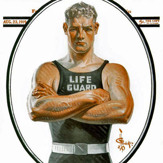 JC Leyendecker Saturday Evening Post Guard 1919_08_23 Copyright crop | Best of 1891-1919 Ad and Cover Art