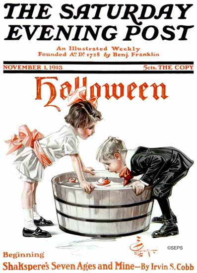 JC Leyendecker Saturday Evening Post Halloween 1913_11_01 | The Saturday Evening Post Graphic Art Covers 1892-1930