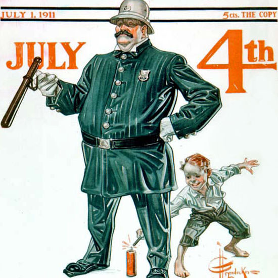 JC Leyendecker Saturday Evening Post July 4th 1911_07_01 Copyright crop | Best of 1891-1919 Ad and Cover Art