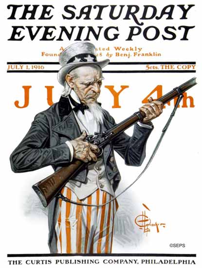 JC Leyendecker Saturday Evening Post July 4th 1916_07_01 | The Saturday Evening Post Graphic Art Covers 1892-1930