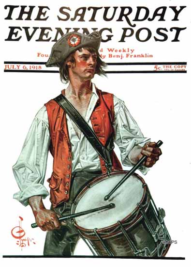 JC Leyendecker Saturday Evening Post July 4th 1918_07_06 | The Saturday Evening Post Graphic Art Covers 1892-1930