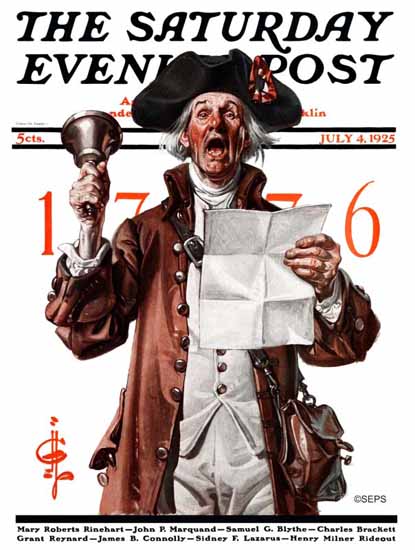 JC Leyendecker Saturday Evening Post July 4th 1925_07_04 | The Saturday Evening Post Graphic Art Covers 1892-1930