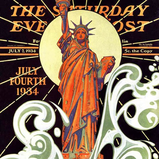 JC Leyendecker Saturday Evening Post Liberty 1934_07_07 Copyright crop | Best of Vintage Cover Art 1900-1970