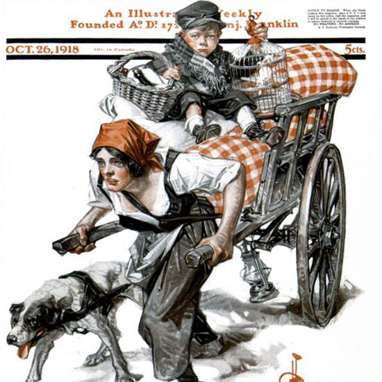 JC Leyendecker Saturday Evening Post Marne 1918_10_26 Copyright crop | Best of 1891-1919 Ad and Cover Art