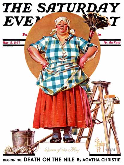 JC Leyendecker Saturday Evening Post May Queen 1937_05_15 | The Saturday Evening Post Graphic Art Covers 1931-1969