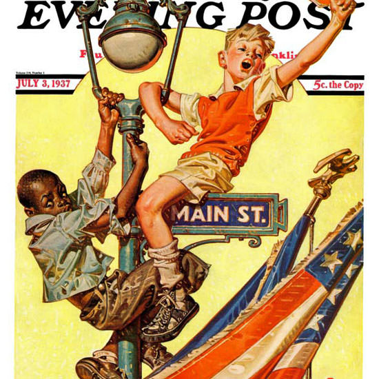 JC Leyendecker Saturday Evening Post Parade 1937_07_03 Copyright crop | Best of 1930s Ad and Cover Art