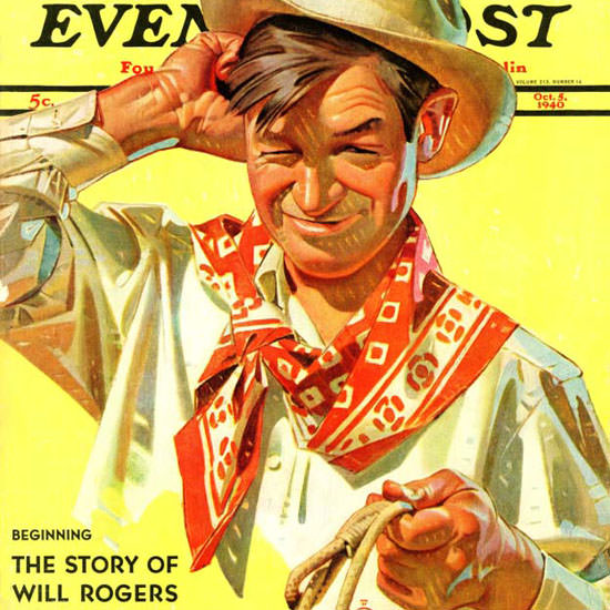 JC Leyendecker Saturday Evening Post Rogers 1940_10_05 Copyright crop | Best of 1940s Ad and Cover Art