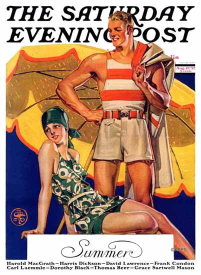 JC Leyendecker Saturday Evening Post Summer 1927_08_27 | The Saturday Evening Post Graphic Art Covers 1892-1930