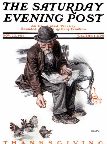 JC Leyendecker Saturday Evening Post Thanksgiving 1915_11_20 | The Saturday Evening Post Graphic Art Covers 1892-1930