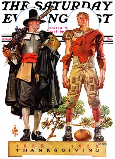 JC Leyendecker Saturday Evening Post Thanksgiving 1928_11_24 | The Saturday Evening Post Graphic Art Covers 1892-1930