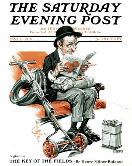 JC Leyendecker Saturday Evening Post The Gardener 1916_05_06 | The Saturday Evening Post Graphic Art Covers 1892-1930