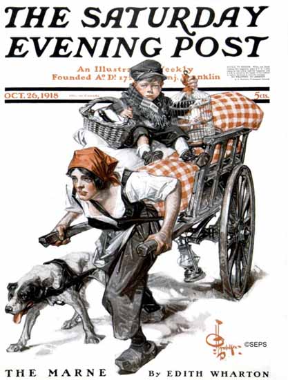 JC Leyendecker Saturday Evening Post The Marne 1918_10_26 | The Saturday Evening Post Graphic Art Covers 1892-1930