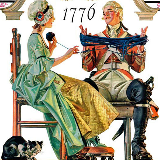 JC Leyendecker Saturday Evening Post Truce 1931_07_04 Copyright Crop ...