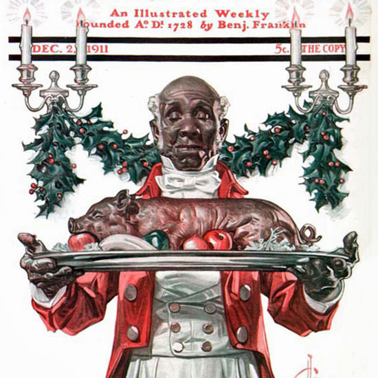 JC Leyendecker Saturday Evening Post Xmas 1911_12_02 Copyright crop | Best of 1891-1919 Ad and Cover Art