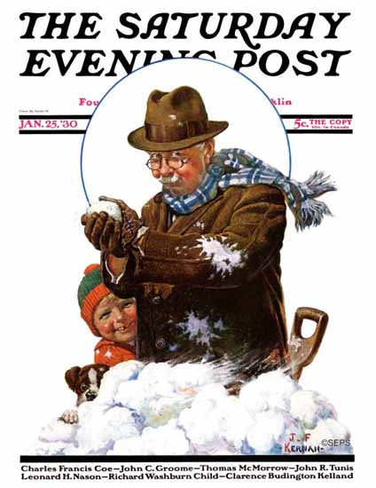 JF Kernan Cover Artist Saturday Evening Post 1930_01_25 | The Saturday Evening Post Graphic Art Covers 1892-1930