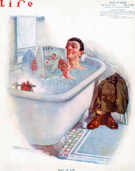 JF Kernan Life Humor Magazine 1919-05-01 Copyright | Life Magazine Graphic Art Covers 1891-1936