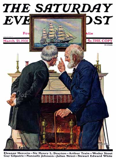 JF Kernan Saturday Evening Post Old Salts 1931_03_21 | The Saturday Evening Post Graphic Art Covers 1931-1969