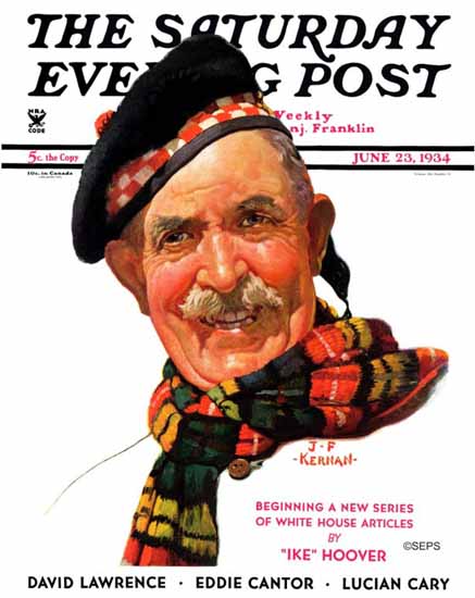 JF Kernan Saturday Evening Post Scotsman 1934_06_23 | The Saturday Evening Post Graphic Art Covers 1931-1969