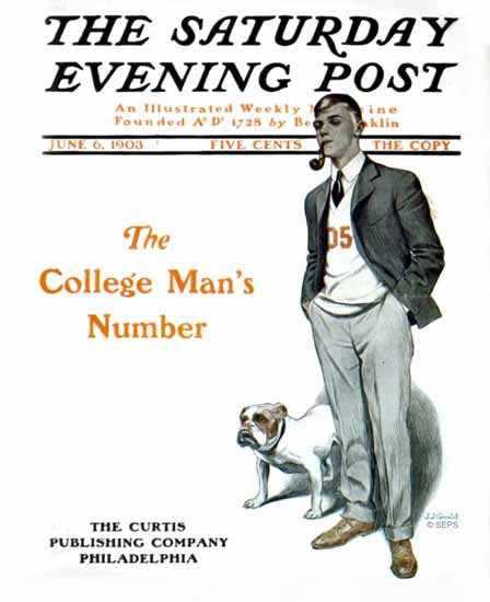 JJ Gould Saturday Evening Post College Mans Number 1903_06_06 | The Saturday Evening Post Graphic Art Covers 1892-1930