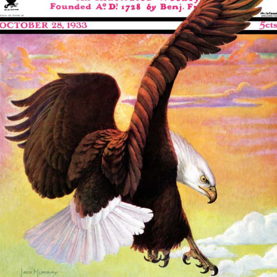 Jack Murray Saturday Evening Post Bald Eagle 1933_10_28 Copyright crop | Best of Vintage Cover Art 1900-1970