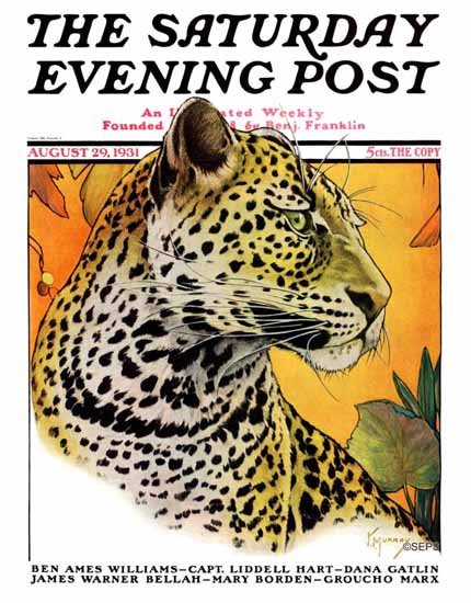 Jack Murray Saturday Evening Post Leopard 1931_08_29 | The Saturday Evening Post Graphic Art Covers 1931-1969