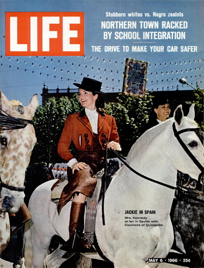 Jackie Kennedy in Seville Spain 6 May 1966 Copyright Life Magazine | Life Magazine Color Photo Covers 1937-1970