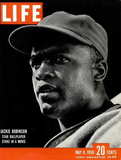 Jackie Robinson Baseball 8 May 1950 Copyright Life Magazine | Life Magazine BW Photo Covers 1936-1970