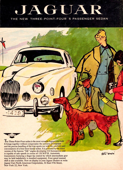 Jaguar Three-Point Four Sedan 1957 Irish Setter | Vintage Cars 1891-1970