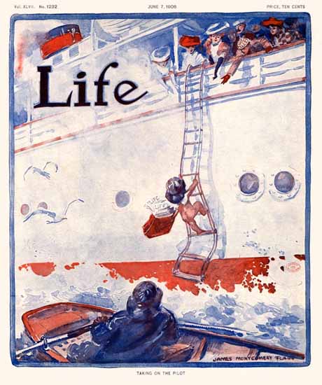 James Montgomery Flagg Life Humor Magazine 1906-06-07 Copyright | Life Magazine Graphic Art Covers 1891-1936