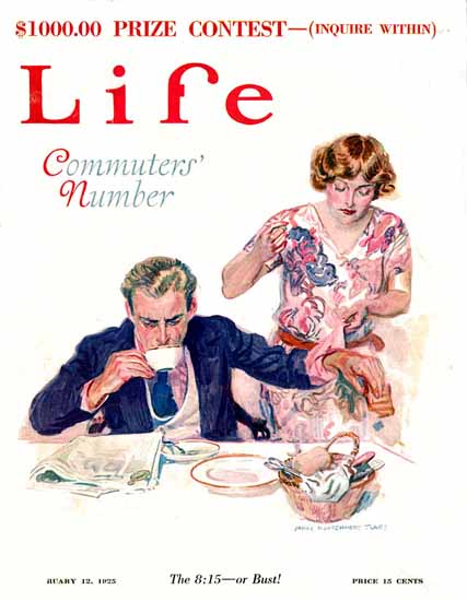 James Montgomery Flagg Life Humor Magazine 1925-02-12 Copyright | Life Magazine Graphic Art Covers 1891-1936