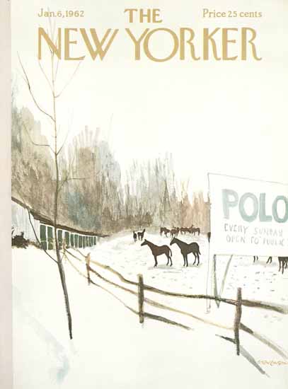 James Stevenson The New Yorker 1962_01_06 Copyright | The New Yorker Graphic Art Covers 1946-1970