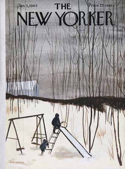 James Stevenson The New Yorker 1963_01_05 Copyright | The New Yorker Graphic Art Covers 1946-1970