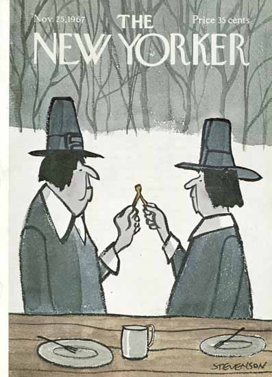 James Stevenson The New Yorker 1967_11_25 Copyright | The New Yorker Graphic Art Covers 1946-1970