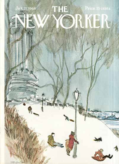 James Stevenson The New Yorker 1968_01_27 Copyright | The New Yorker Graphic Art Covers 1946-1970