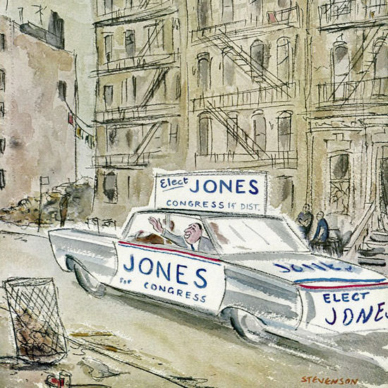 James Stevenson The New Yorker 1968_10_05 Copyright crop | Best of Vintage Cover Art 1900-1970