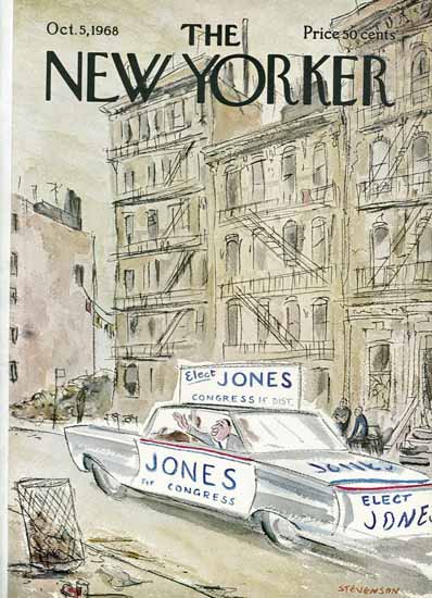 James Stevenson The New Yorker 1968_10_05 Copyright | The New Yorker Graphic Art Covers 1946-1970