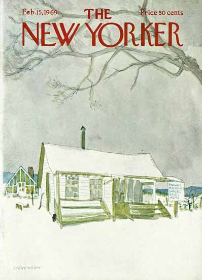 James Stevenson The New Yorker 1969_02_15 Copyright | The New Yorker Graphic Art Covers 1946-1970