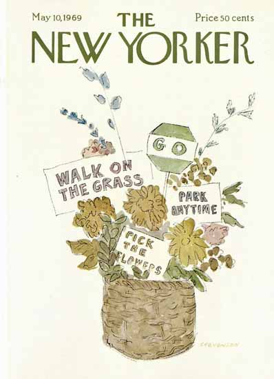 James Stevenson The New Yorker 1969_05_10 Copyright | The New Yorker Graphic Art Covers 1946-1970