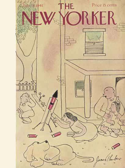 James Thurber The New Yorker 1941_07_05 Copyright | The New Yorker Graphic Art Covers 1925-1945