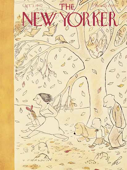 James Thurber The New Yorker 1942_10_03 Copyright | The New Yorker Graphic Art Covers 1925-1945